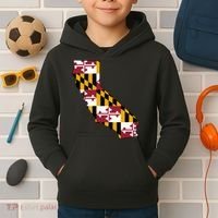 California Maryland Flag Kids Hoodie thumb 2