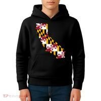 California Maryland Flag Kids Hoodie thumb 4