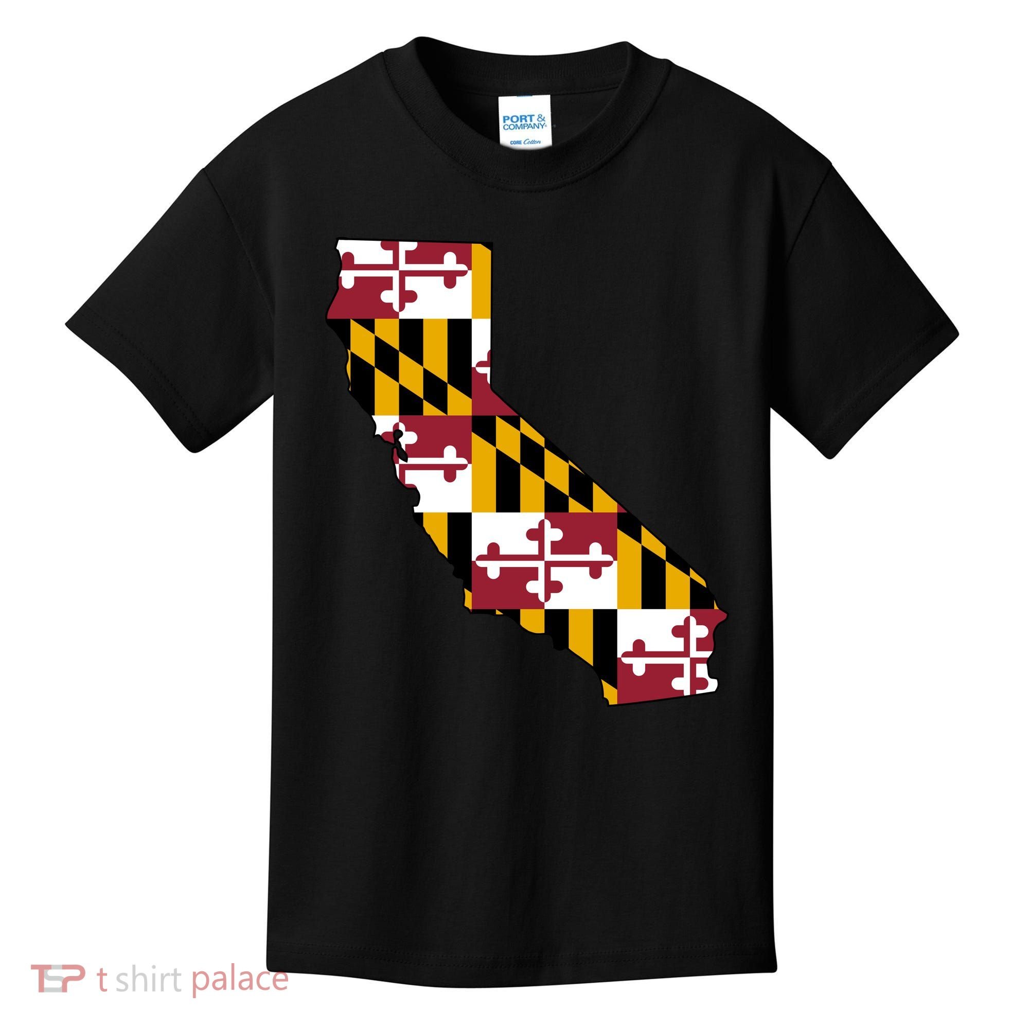 California Maryland Flag Kids T-Shirt