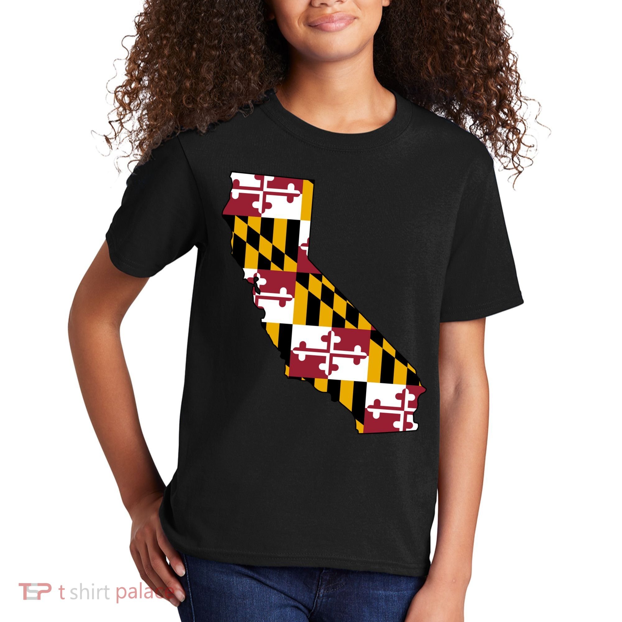 California Maryland Flag Kids T-Shirt