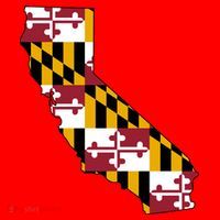 California Maryland Flag Santa Hat thumb 1