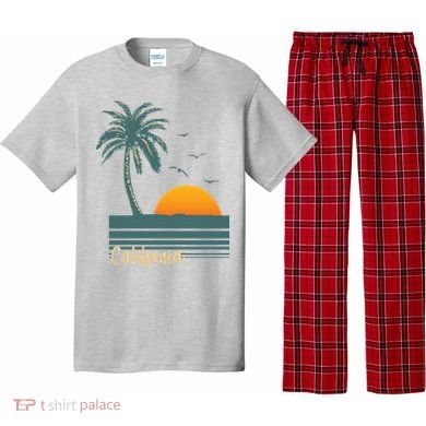 California Palm Tree Sunset Beach Pajama Set