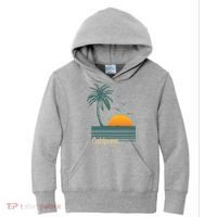 California Palm Tree Sunset Beach Kids Hoodie thumb 0