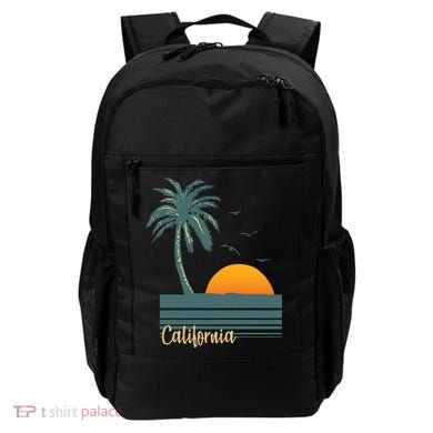 California Palm Tree Sunset Beach Backpack