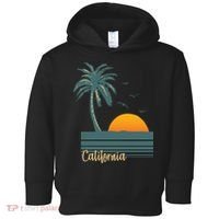 California Palm Tree Sunset Beach Toddler Hoodie thumb 0