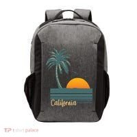 California Palm Tree Sunset Beach Vector Backpack thumb 0