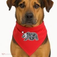 California Republic Aztec Bear USA-Made Doggie Bandana thumb 1