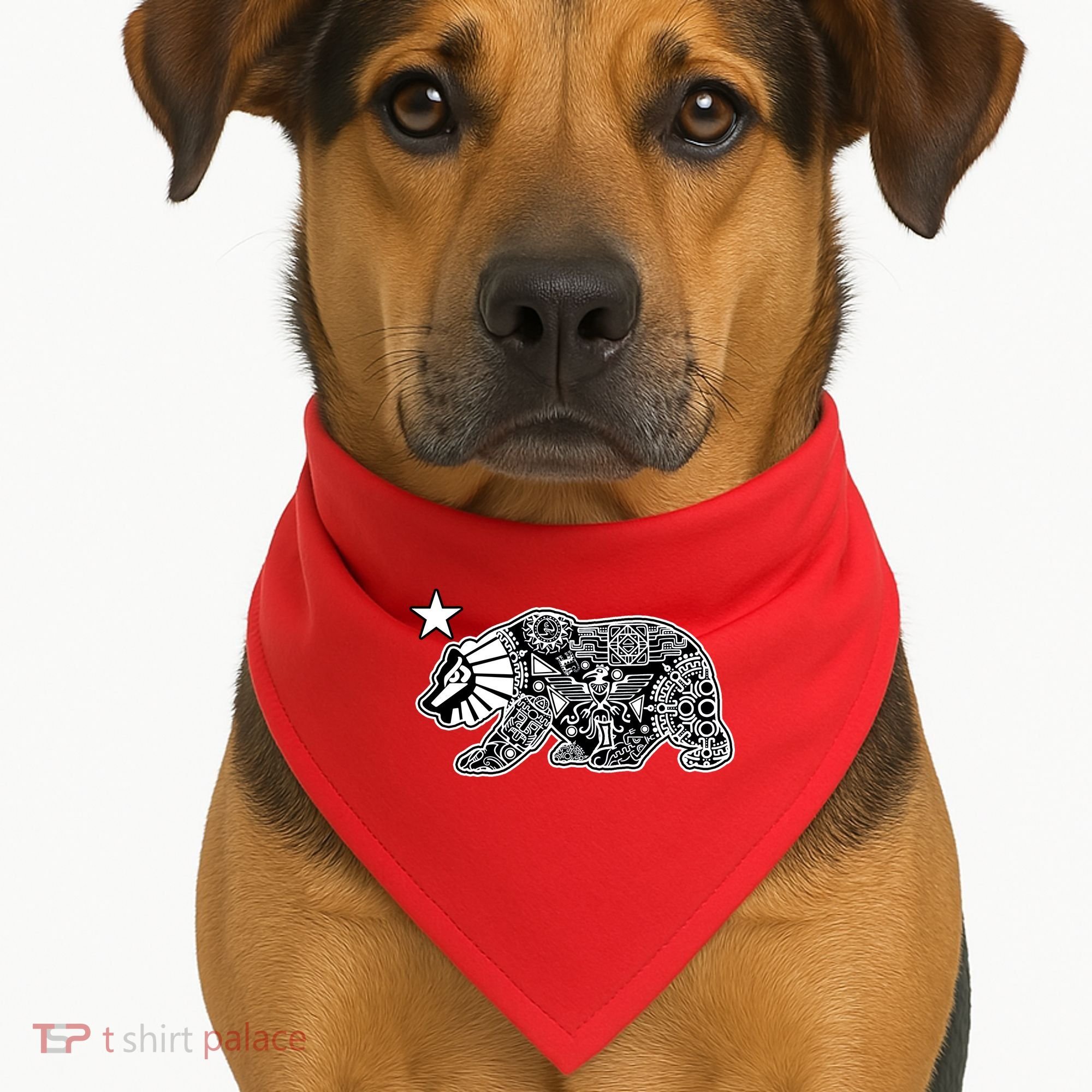 California Republic Aztec Bear USA-Made Doggie Bandana