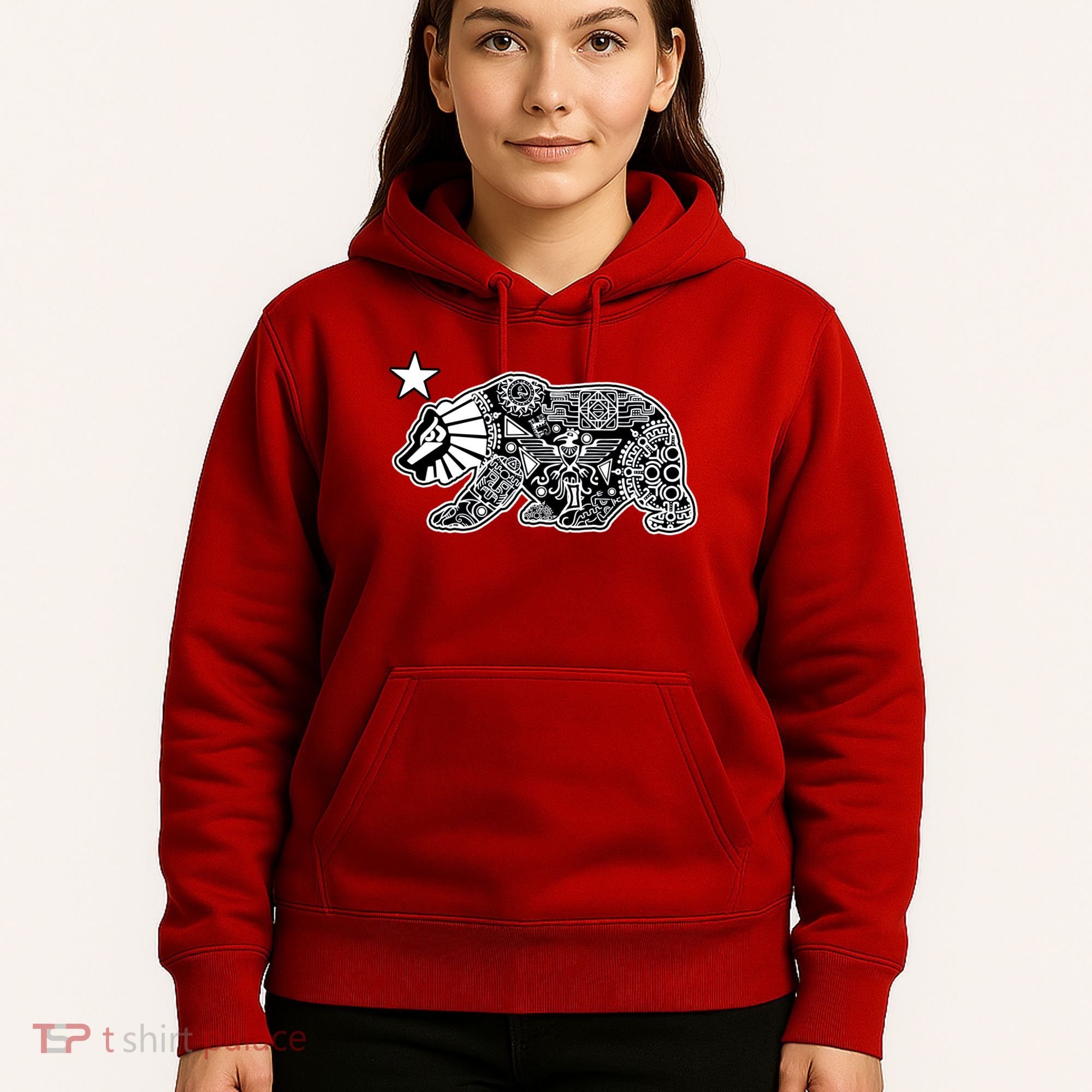 California Republic Aztec Bear Hoodie