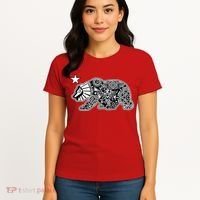 California Republic Aztec Bear Women's T-Shirt thumb 4