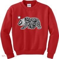 California Republic Aztec Bear Kids Sweatshirt thumb 0
