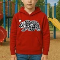 California Republic Aztec Bear Kids Hoodie thumb 2