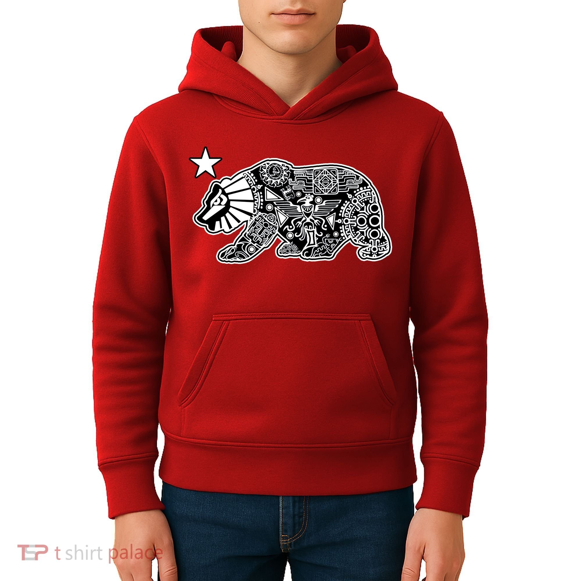 California Republic Aztec Bear Kids Hoodie