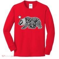 California Republic Aztec Bear Kids Long Sleeve Shirt thumb 0