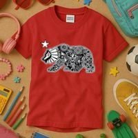 California Republic Aztec Bear Kids T-Shirt thumb 3