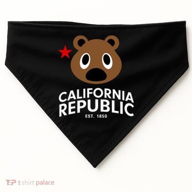 California Republic Bear Est. 1850 USA-Made Doggie Bandana