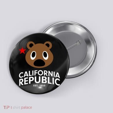 California Republic Bear Est. 1850 Button