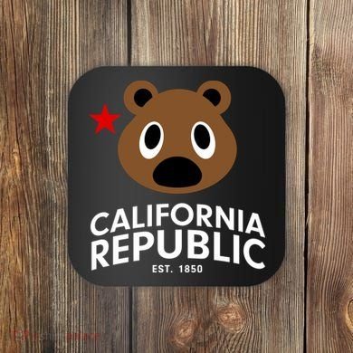 California Republic Bear Est. 1850 Coaster
