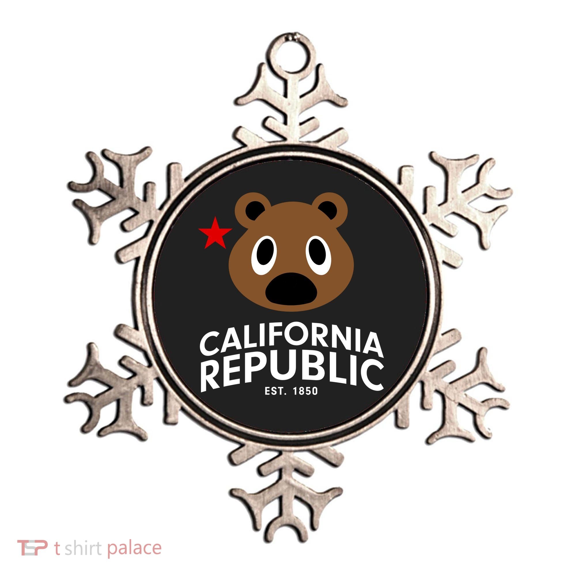 California Republic Bear Est. 1850 Ornament