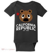 California Republic Bear Est. 1850 Baby Bodysuit thumb 0