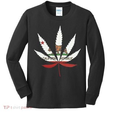 California Republic: Cali Weed Kids Long Sleeve Shirt