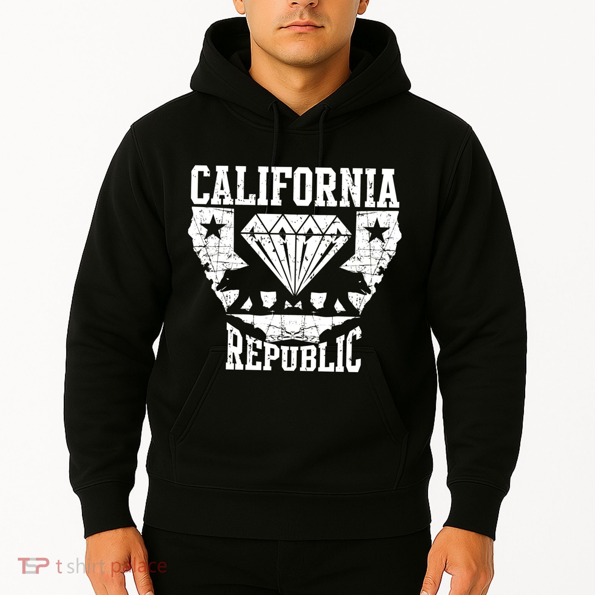 California Republic Diamond State Bear Hoodie