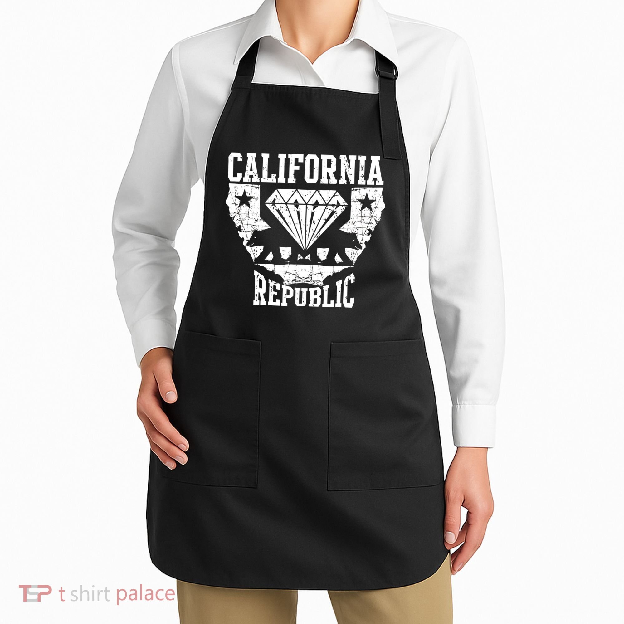 California Republic Diamond State Bear Apron