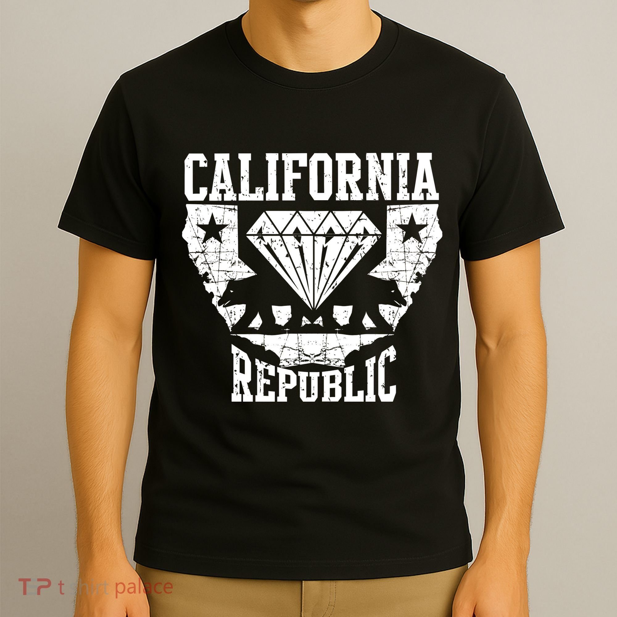California Republic Diamond State Bear T-Shirt
