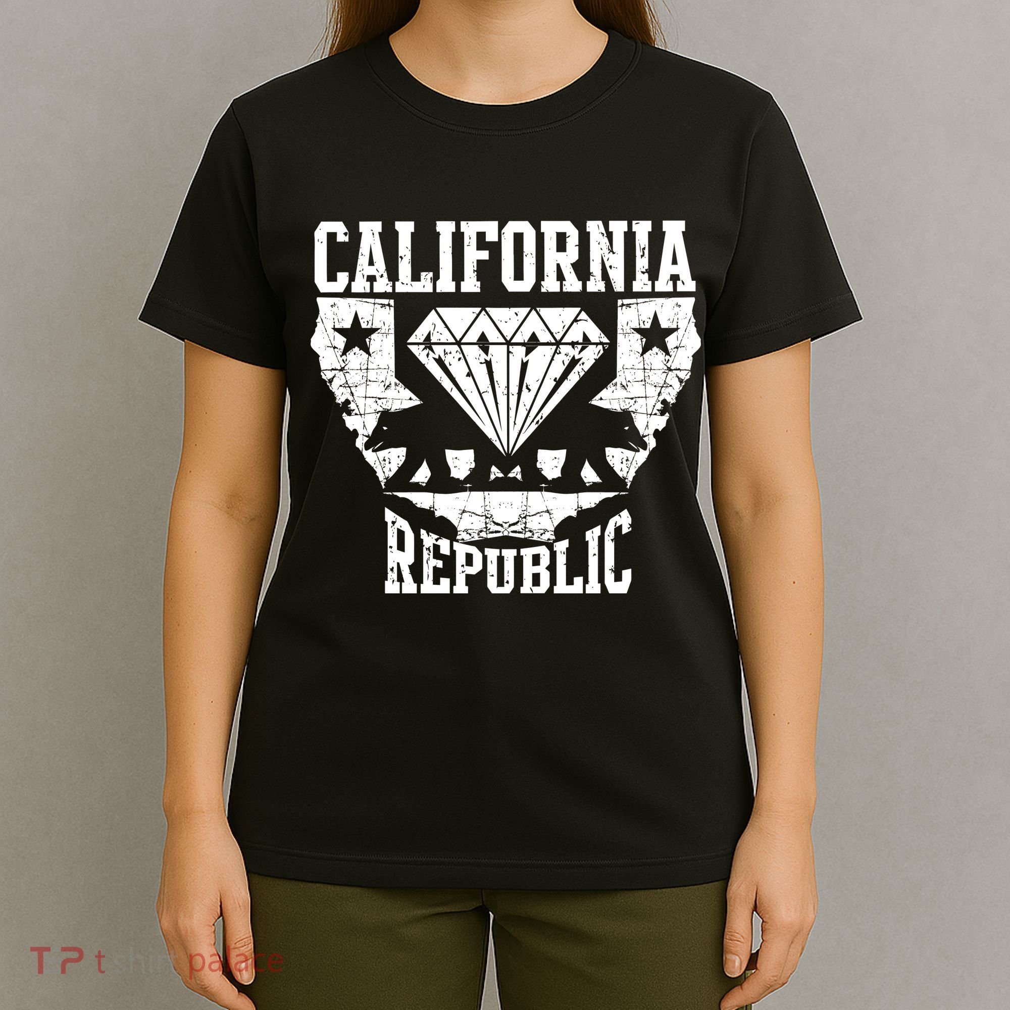 California Republic Diamond State Bear T-Shirt