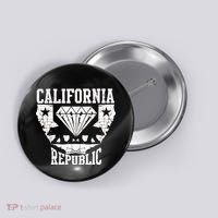 California Republic Diamond State Bear Button thumb 0