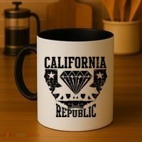 California Republic Diamond State Bear Coffee Mug thumb 4