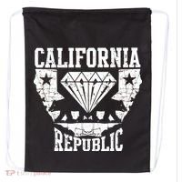 California Republic Diamond State Bear Drawstring Bag thumb 0