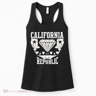 California Republic Diamond State Bear Women's Tank Top
