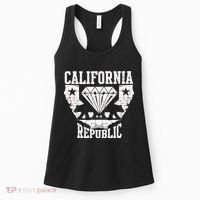 California Republic Diamond State Bear Women's Tank Top thumb 0