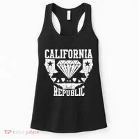 California Republic Diamond State Bear Women's Tank Top thumb 0