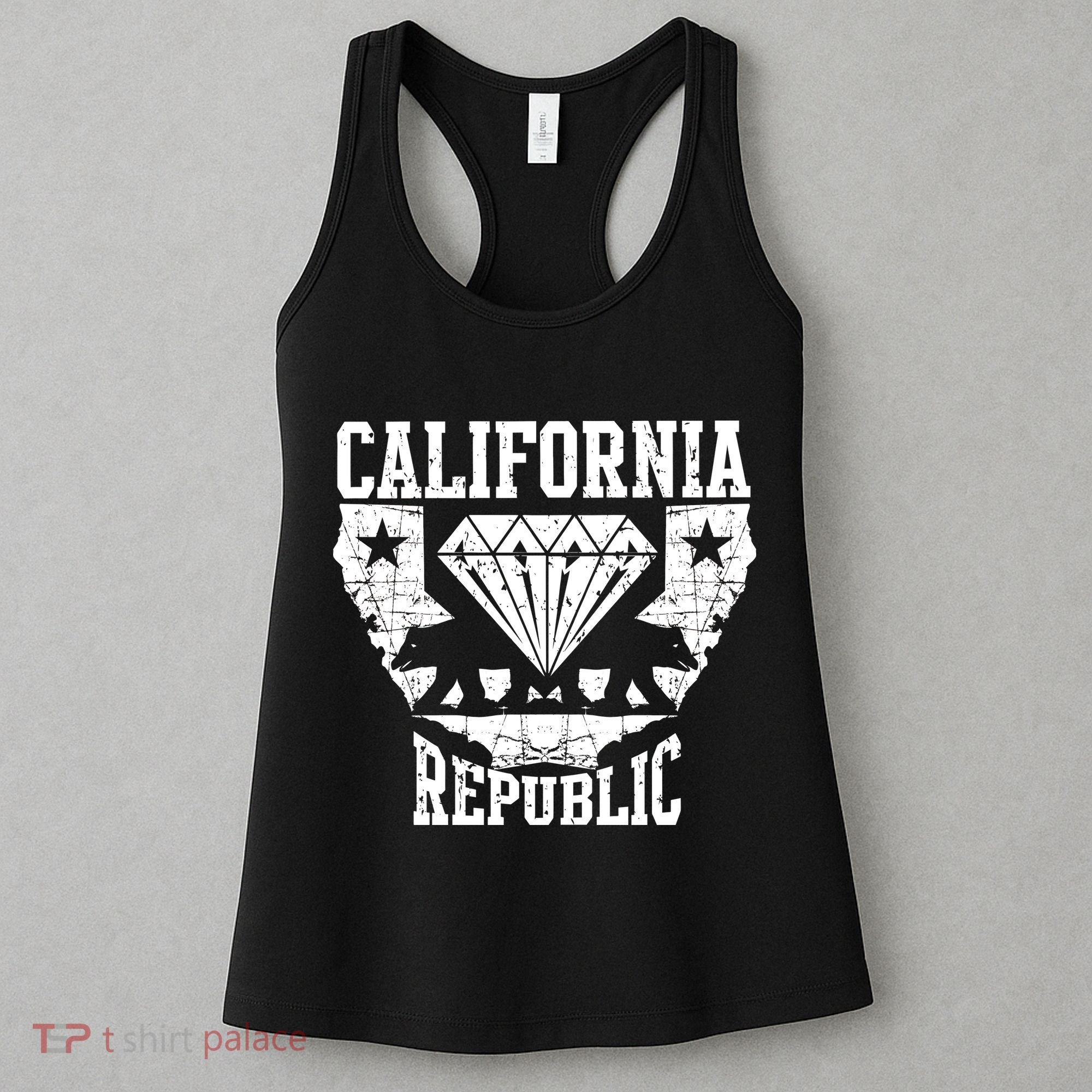 California Republic Diamond State Bear Women's Tank Top