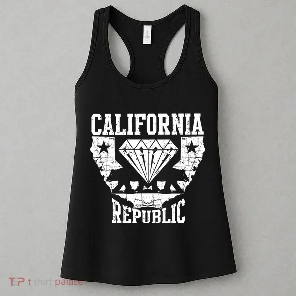 California Republic Diamond State Bear Women's Tank Top