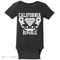 California Republic Diamond State Bear Baby Bodysuit thumb 0