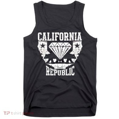 California Republic Diamond State Bear Tank Top