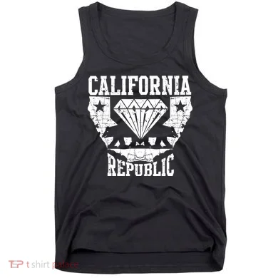 California Republic Diamond State Bear Tank Top