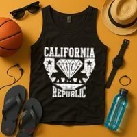 California Republic Diamond State Bear Tank Top thumb 4