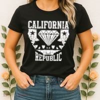 California Republic Diamond State Bear Women's T-Shirt thumb 2