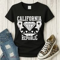 California Republic Diamond State Bear Women's T-Shirt thumb 3