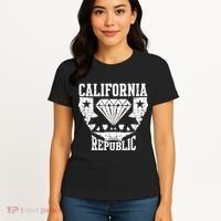 California Republic Diamond State Bear Women's T-Shirt thumb 4