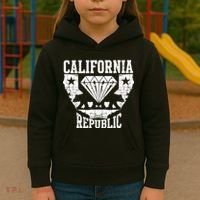 California Republic Diamond State Bear Kids Hoodie thumb 3