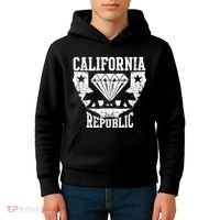 California Republic Diamond State Bear Kids Hoodie thumb 4