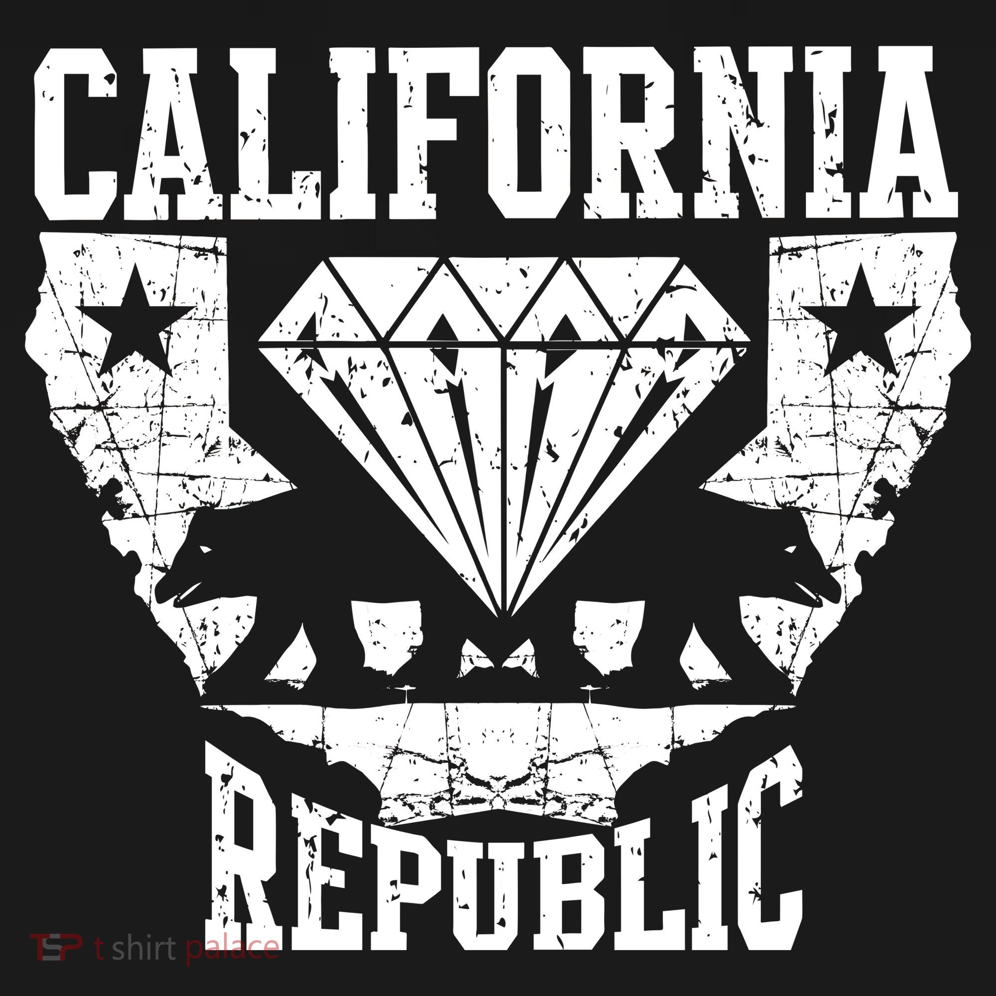 California Republic Diamond State Bear Tote Bag