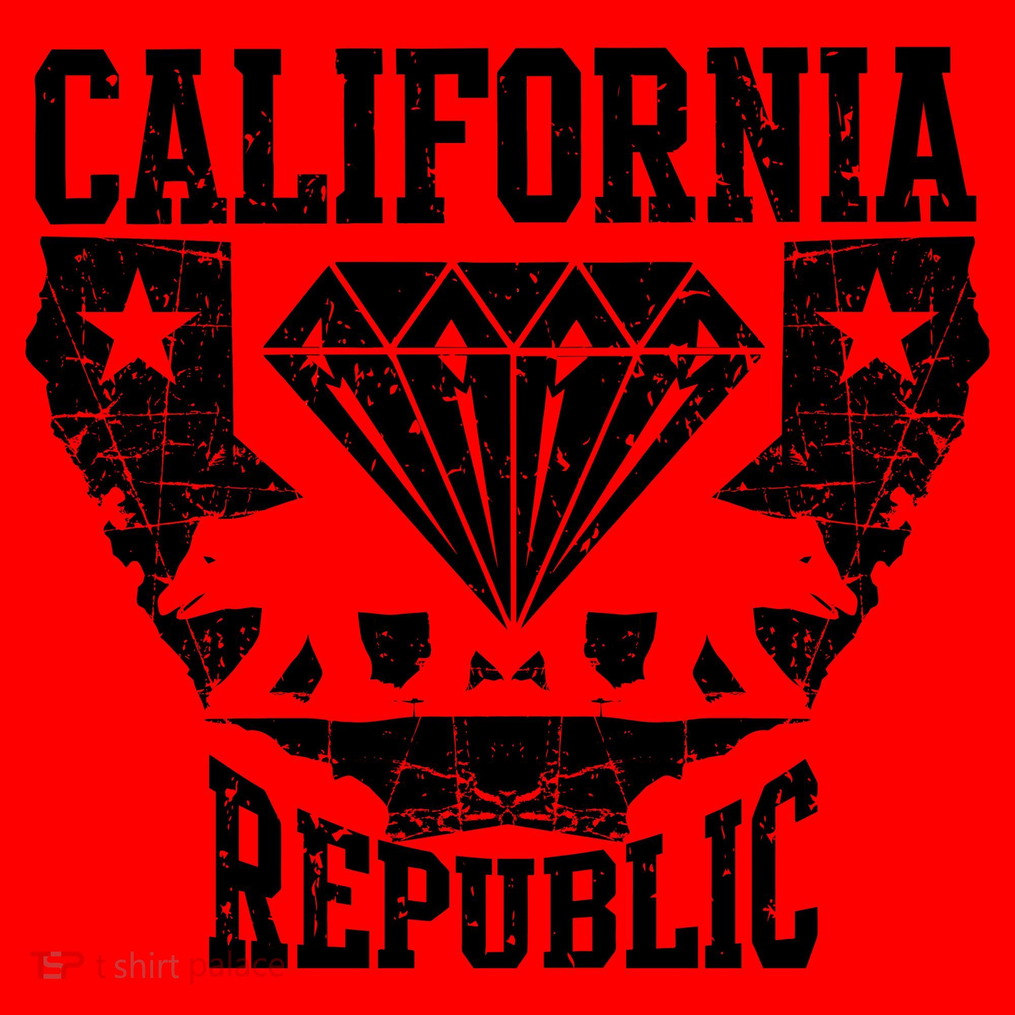 California Republic Diamond State Bear Santa Hat