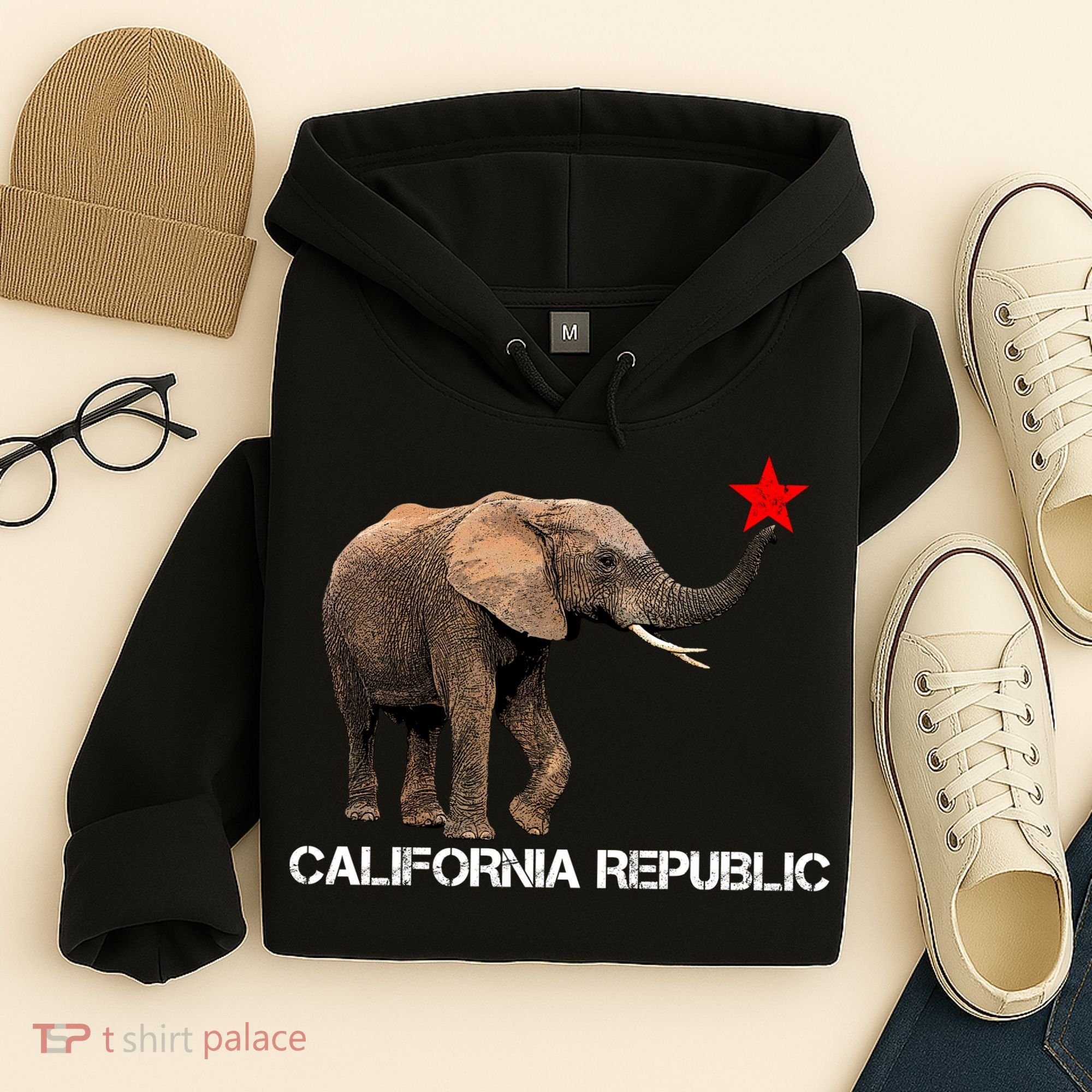 California Republic Elephant  Hoodie