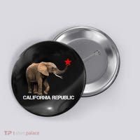 California Republic Elephant  Button thumb 0